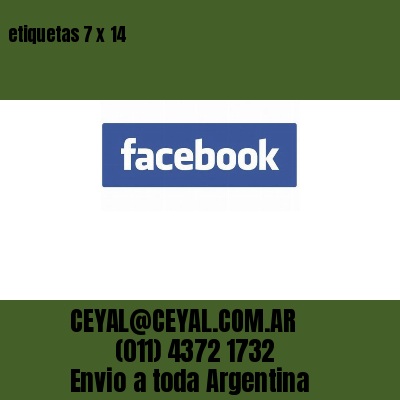 etiquetas 7 x 14