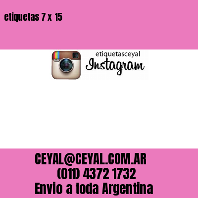 etiquetas 7 x 15