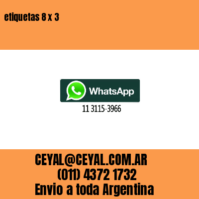 etiquetas 8 x 3