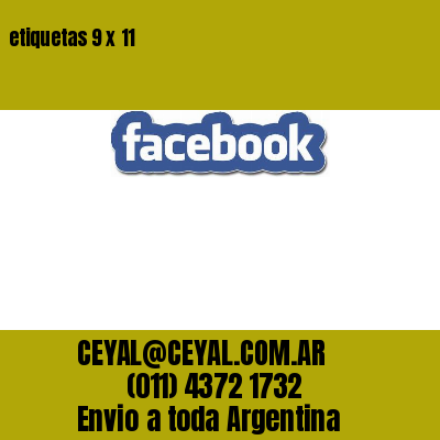 etiquetas 9 x 11