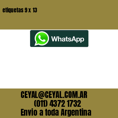 etiquetas 9 x 13