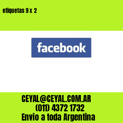 etiquetas 9 x 2