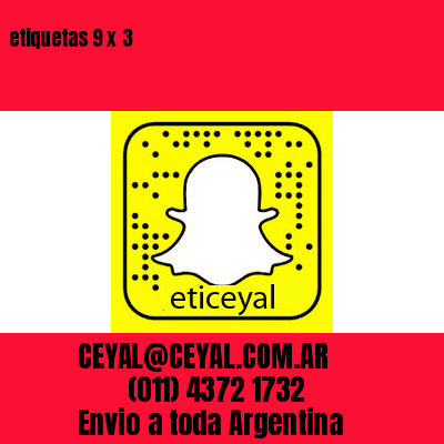 etiquetas 9 x 3