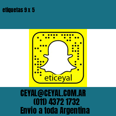 etiquetas 9 x 5