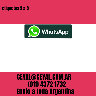 etiquetas 9 x 8