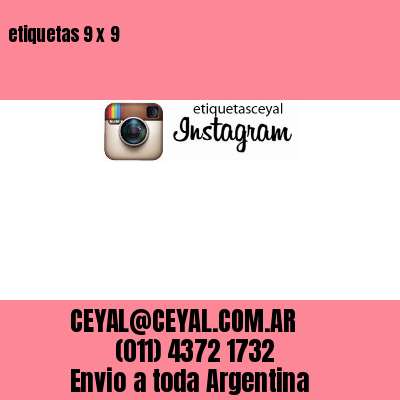 etiquetas 9 x 9