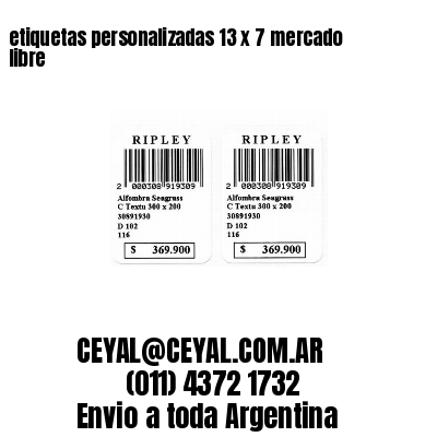 etiquetas personalizadas 13 x 7 mercado libre