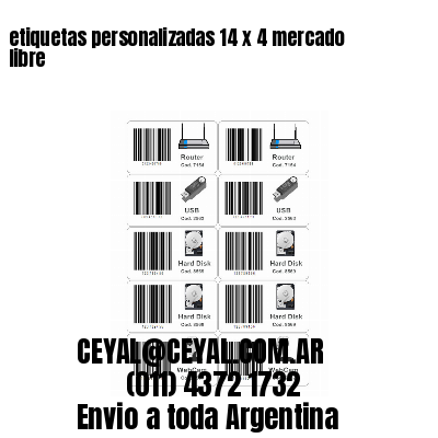 etiquetas personalizadas 14 x 4 mercado libre