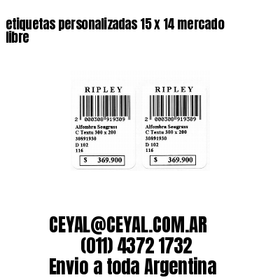 etiquetas personalizadas 15 x 14 mercado libre