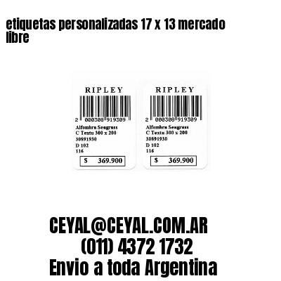 etiquetas personalizadas 17 x 13 mercado libre