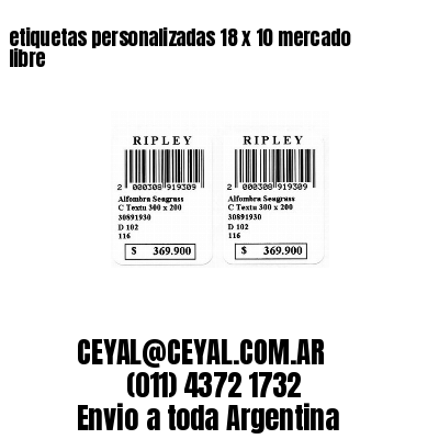 etiquetas personalizadas 18 x 10 mercado libre