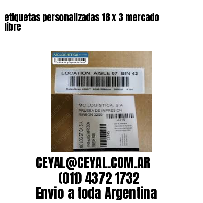 etiquetas personalizadas 18 x 3 mercado libre
