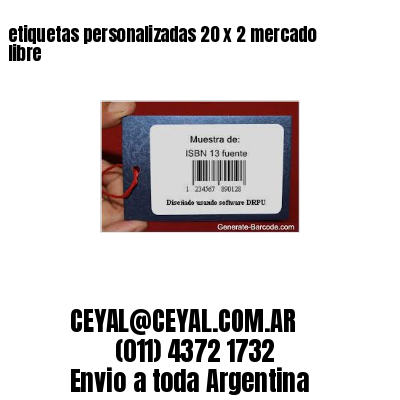 etiquetas personalizadas 20 x 2 mercado libre
