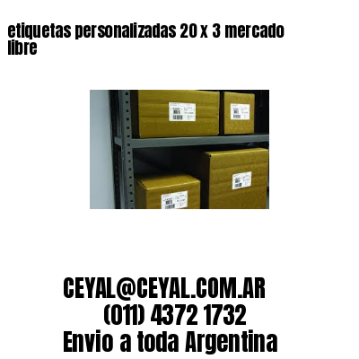 etiquetas personalizadas 20 x 3 mercado libre