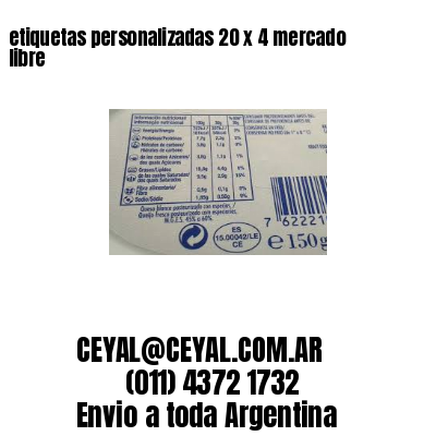 etiquetas personalizadas 20 x 4 mercado libre