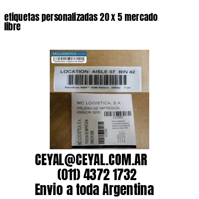 etiquetas personalizadas 20 x 5 mercado libre