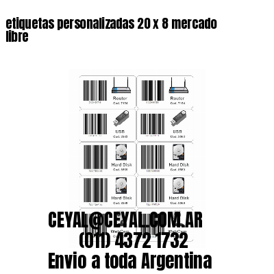 etiquetas personalizadas 20 x 8 mercado libre