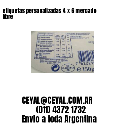 etiquetas personalizadas 4 x 6 mercado libre