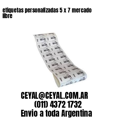 etiquetas personalizadas 5 x 7 mercado libre