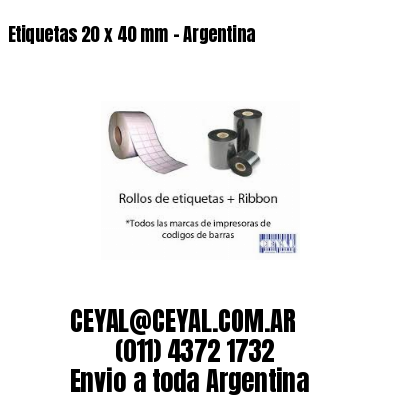 Etiquetas 20 x 40 mm – Argentina
