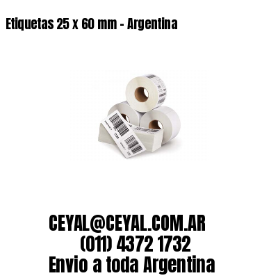 Etiquetas 25 x 60 mm – Argentina