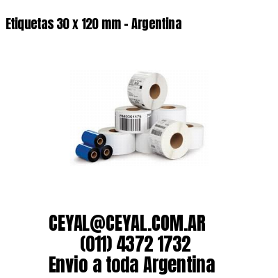 Etiquetas 30 x 120 mm – Argentina