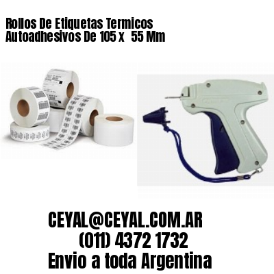 Rollos De Etiquetas Termicos Autoadhesivos De 105 x  55 Mm