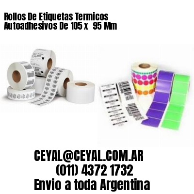 Rollos De Etiquetas Termicos Autoadhesivos De 105 x  95 Mm