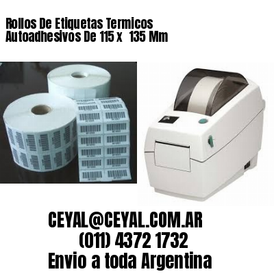 Rollos De Etiquetas Termicos Autoadhesivos De 115 x  135 Mm