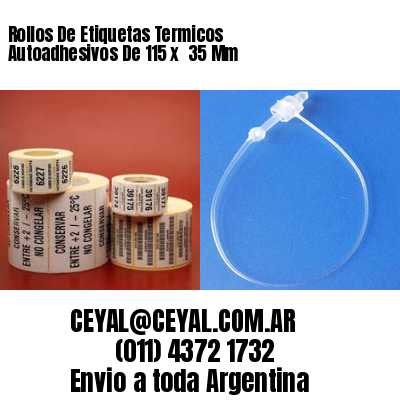 Rollos De Etiquetas Termicos Autoadhesivos De 115 x  35 Mm