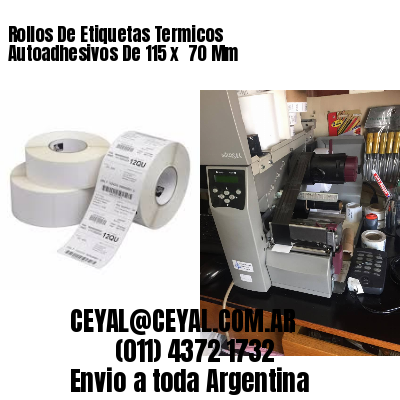 Rollos De Etiquetas Termicos Autoadhesivos De 115 x  70 Mm