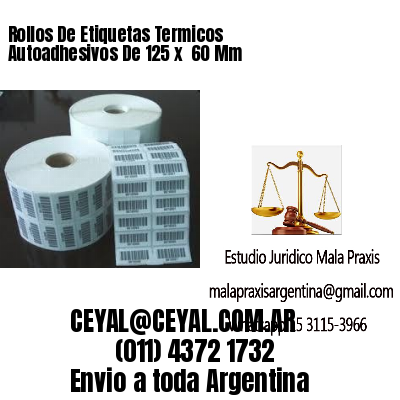 Rollos De Etiquetas Termicos Autoadhesivos De 125 x  60 Mm