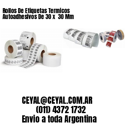 Rollos De Etiquetas Termicos Autoadhesivos De 30 x  30 Mm
