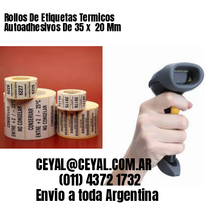 Rollos De Etiquetas Termicos Autoadhesivos De 35 x  20 Mm
