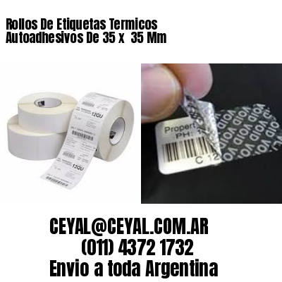 Rollos De Etiquetas Termicos Autoadhesivos De 35 x  35 Mm