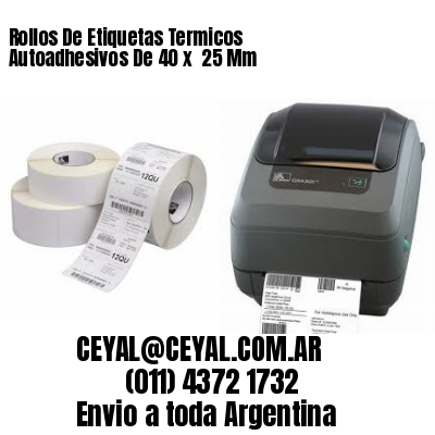 Rollos De Etiquetas Termicos Autoadhesivos De 40 x  25 Mm