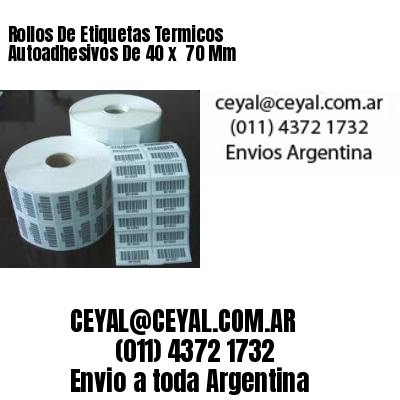 Rollos De Etiquetas Termicos Autoadhesivos De 40 x  70 Mm