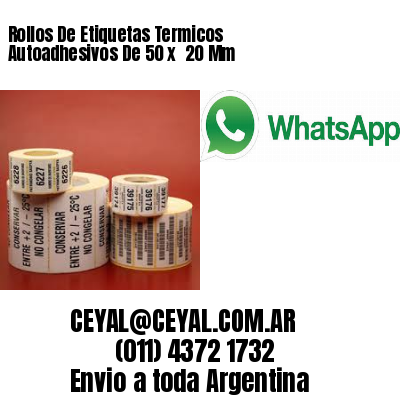 Rollos De Etiquetas Termicos Autoadhesivos De 50 x  20 Mm