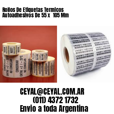 Rollos De Etiquetas Termicos Autoadhesivos De 55 x  105 Mm