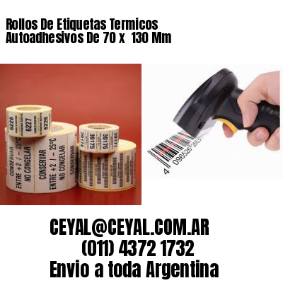 Rollos De Etiquetas Termicos Autoadhesivos De 70 x  130 Mm