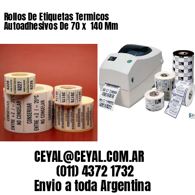 Rollos De Etiquetas Termicos Autoadhesivos De 70 x  140 Mm