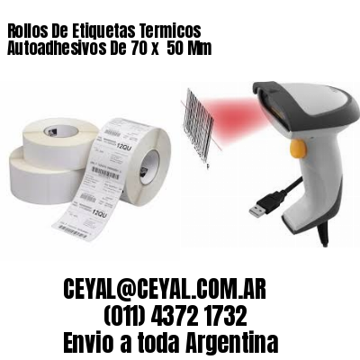 Rollos De Etiquetas Termicos Autoadhesivos De 70 x  50 Mm