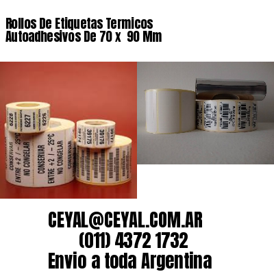 Rollos De Etiquetas Termicos Autoadhesivos De 70 x  90 Mm