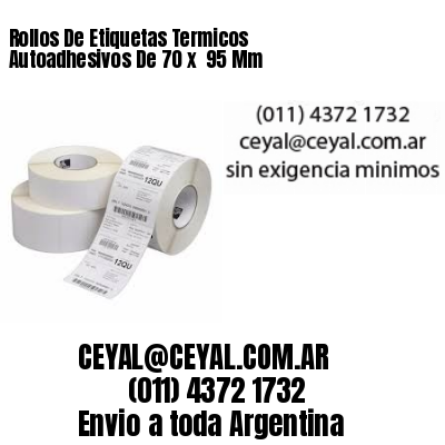 Rollos De Etiquetas Termicos Autoadhesivos De 70 x  95 Mm
