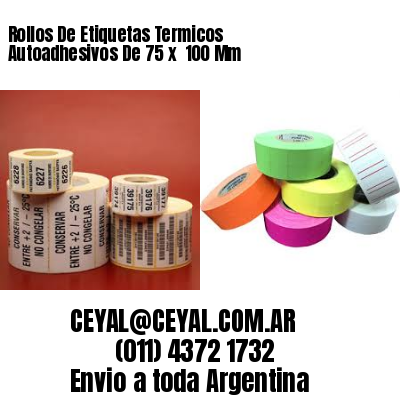 Rollos De Etiquetas Termicos Autoadhesivos De 75 x  100 Mm