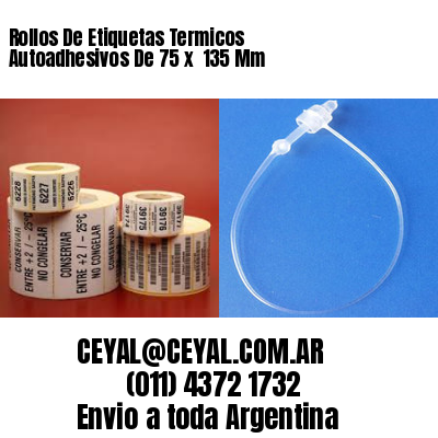 Rollos De Etiquetas Termicos Autoadhesivos De 75 x  135 Mm