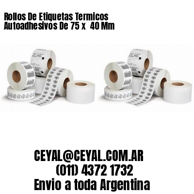 Rollos De Etiquetas Termicos Autoadhesivos De 75 x  40 Mm