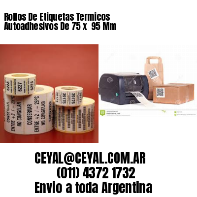 Rollos De Etiquetas Termicos Autoadhesivos De 75 x  95 Mm