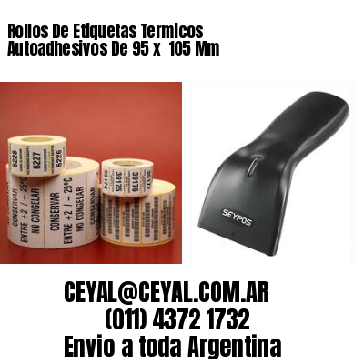 Rollos De Etiquetas Termicos Autoadhesivos De 95 x  105 Mm