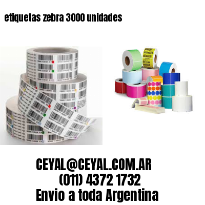 etiquetas zebra 3000 unidades